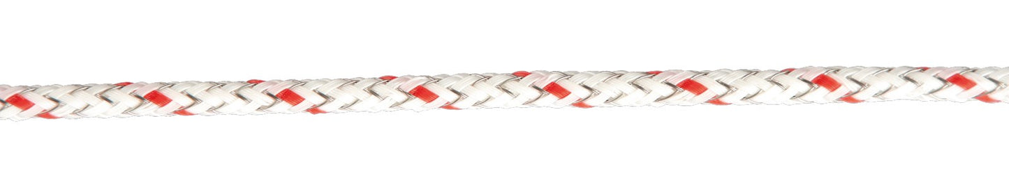 Cordelette de clôture TopLine Plus 400m x 6mm - blanc/rouge