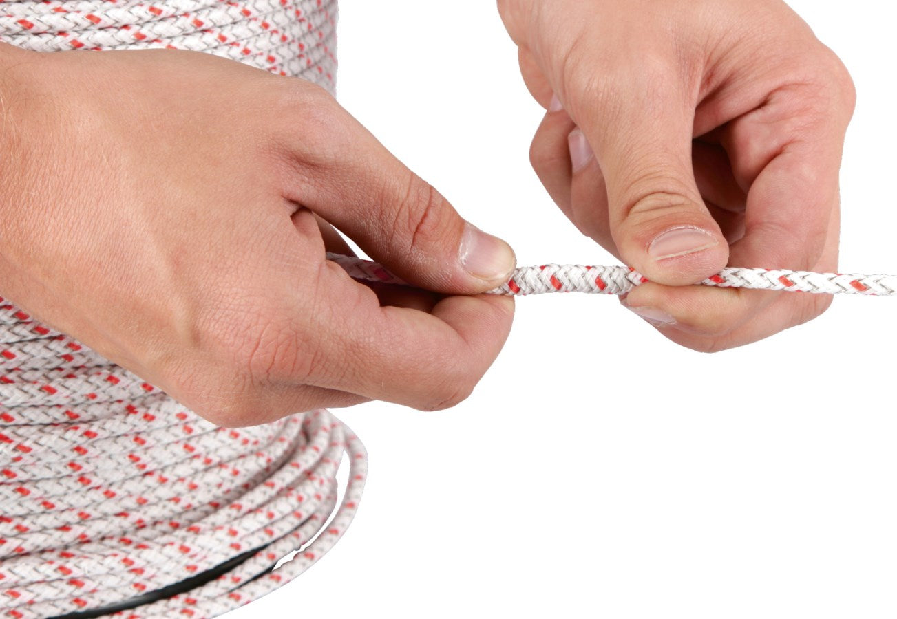 Cordelette de clôture TopLine Plus 400m x 6mm - blanc/rouge