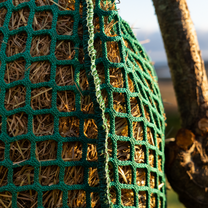 Sac filet foin  Maille 60 vert diam5mm renfort 8mm ( sur commande 5 à 10 jours de délais)